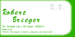 robert brieger business card